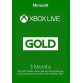 3 MONTH XBOX LIVE GOLD MEMBERSHIP CARD (XBOX ONE/360)